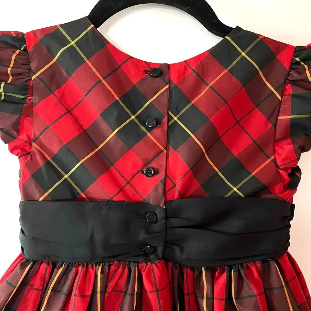 Ralph Lauren Red Tartan Party Dress SZ 6